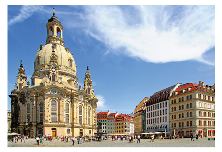 Reliefpostkarten (RF) Motiv: Frauenkirche Dresden, Sachsen
