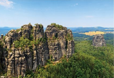 Reliefpostkarten (RF) Motiv: Schrammsteine Sächsische Schweiz