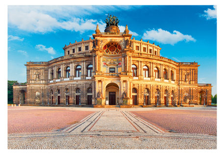 Reliefpostkarten (RF) Motiv: Dresdner Semperoper, Sachsen