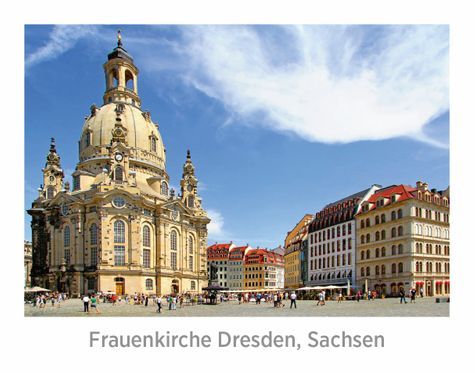 [RPO 4251405900181 M0003] Reliefpostkarten (RF) Motiv: Frauenkirche Dresden, Sachsen