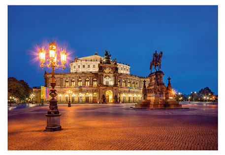 [RPO 4251405900327 M0022] Reliefpostkarten (RF) Motiv: Semperoper Theaterplatz mit Denkmal