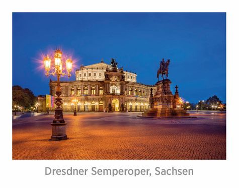[RPO 4251405900327 M0022] Reliefpostkarten (RF) Motiv: Semperoper Theaterplatz mit Denkmal