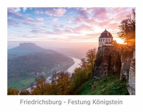[RPO 4251405900259 M0010] Reliefpostkarten (RF) Motiv: Friedrichsburg - Festung Königstein und Lilienstein, Sachsen