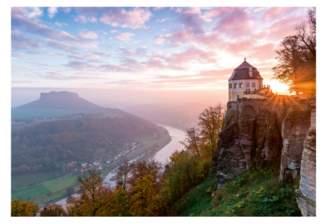 [RPO 4251405900259 M0010] Reliefpostkarten (RF) Motiv: Friedrichsburg - Festung Königstein und Lilienstein, Sachsen