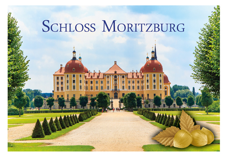 [RPO 4251405900310 M0021] Reliefpostkarten (RF) Motiv: Moritzburg Aschenbrödel Sommer mit Haselnuss